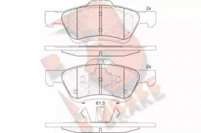 R BRAKE rb2030 -  Комплект тормозных колодок, дисковый тормоз